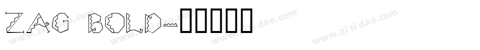 Zag Bold字体转换